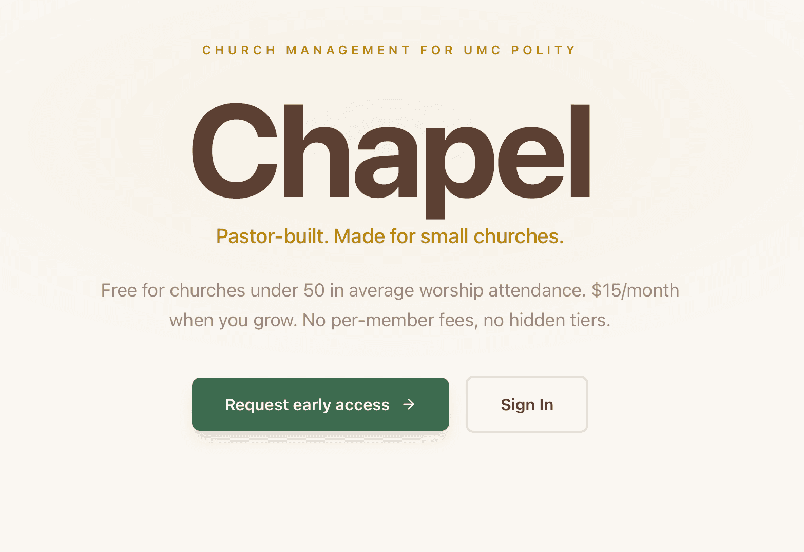 Chapel — church management for UMC polity